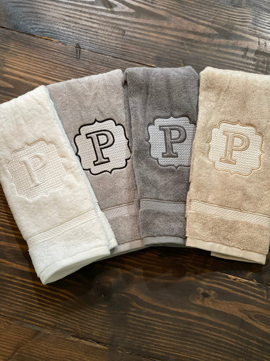 Set of Personalized Embossed Towels