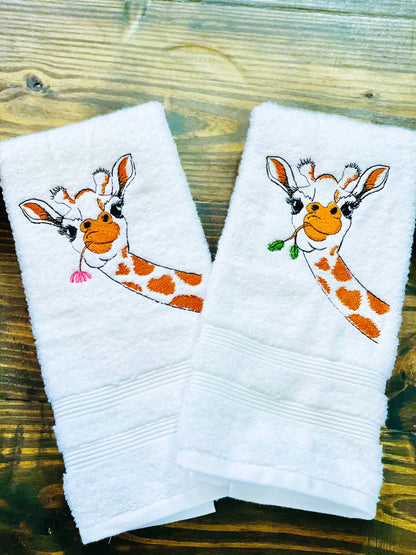 Set of Giraffe Towels