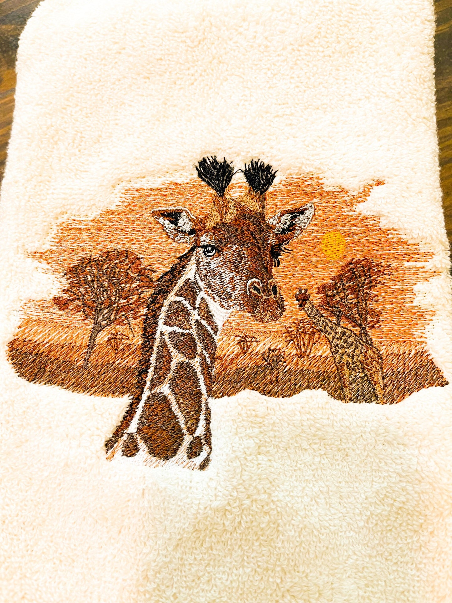 Set of Giraffe Safari Towels