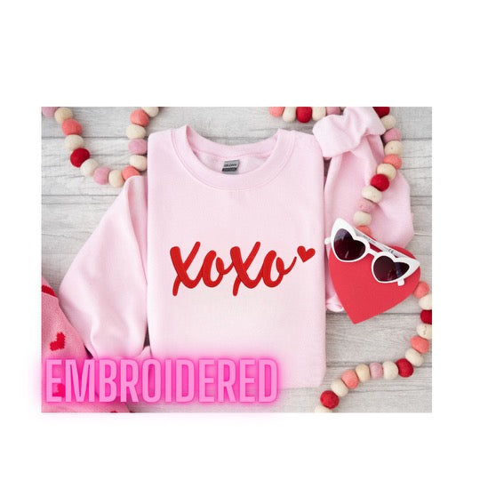 Embroidered XOXO Sweatshirt