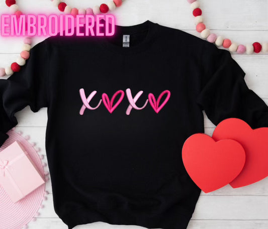 Embroidered XOXO Heart Sweatshirt