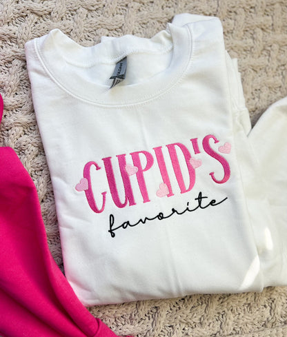 Embroidered Cupids Favorite Sweatshirt