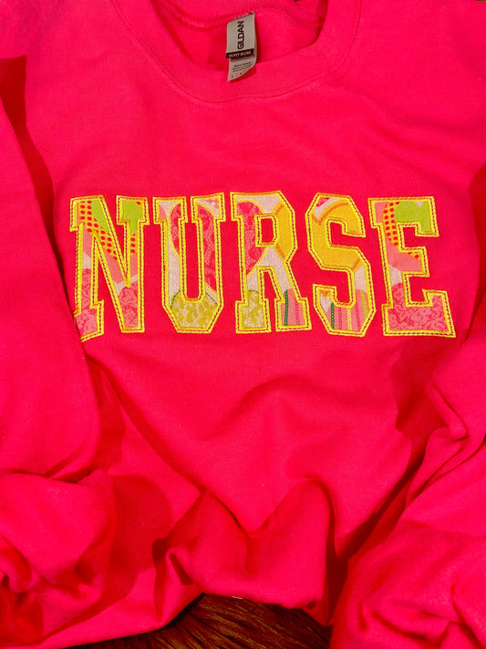 Nurse Applique Sweatshirt